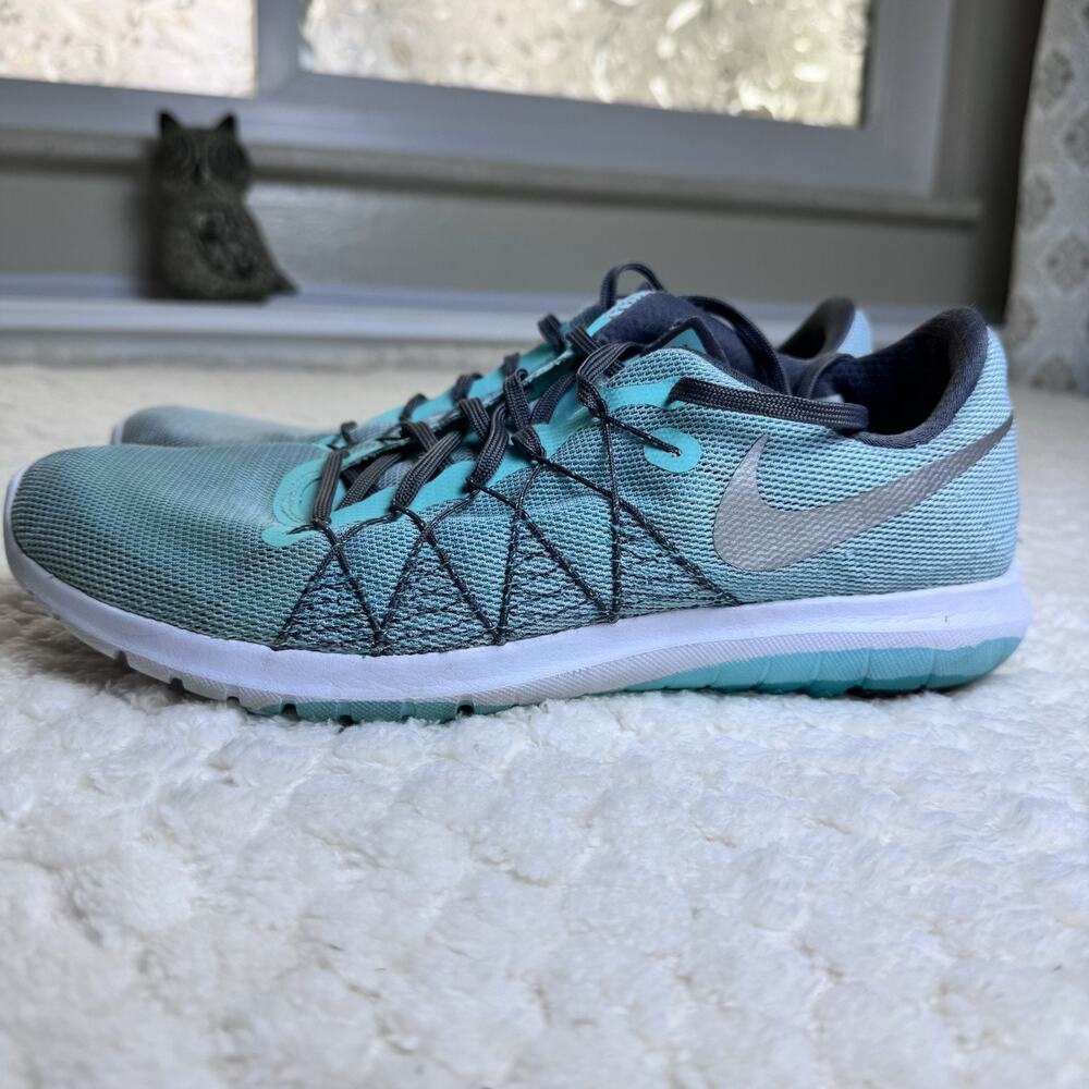 Nike Fury 2 Womens Size 9.5 Teal Gray Running Shoes Lightweight Athletic